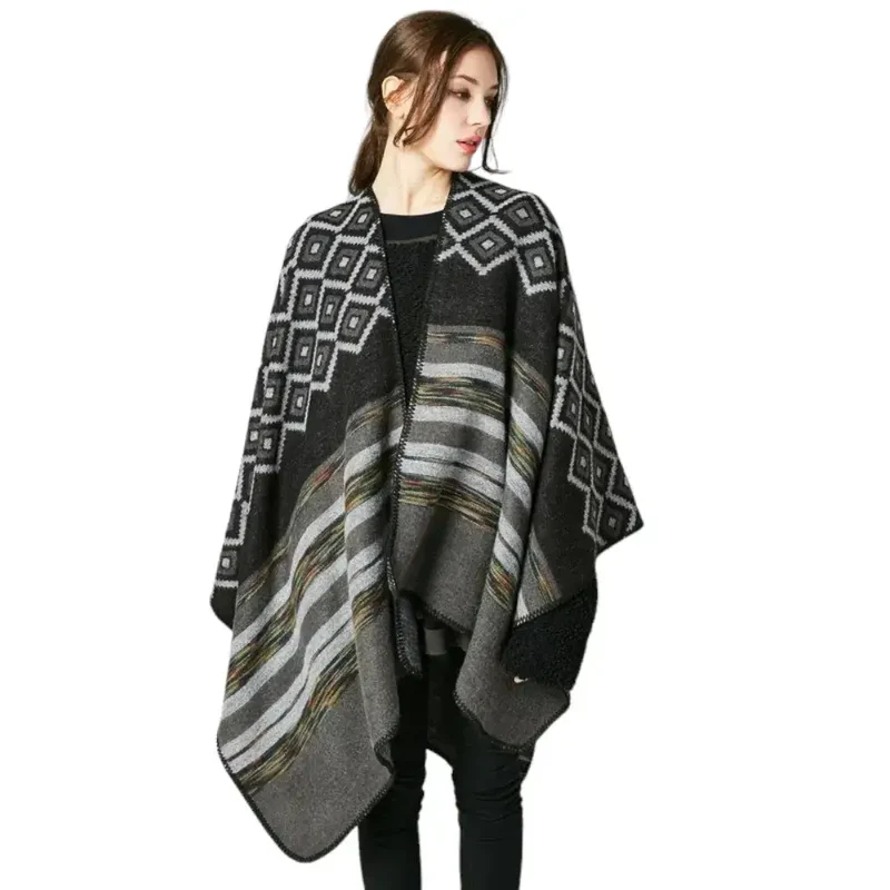 Poncho intérieur femme