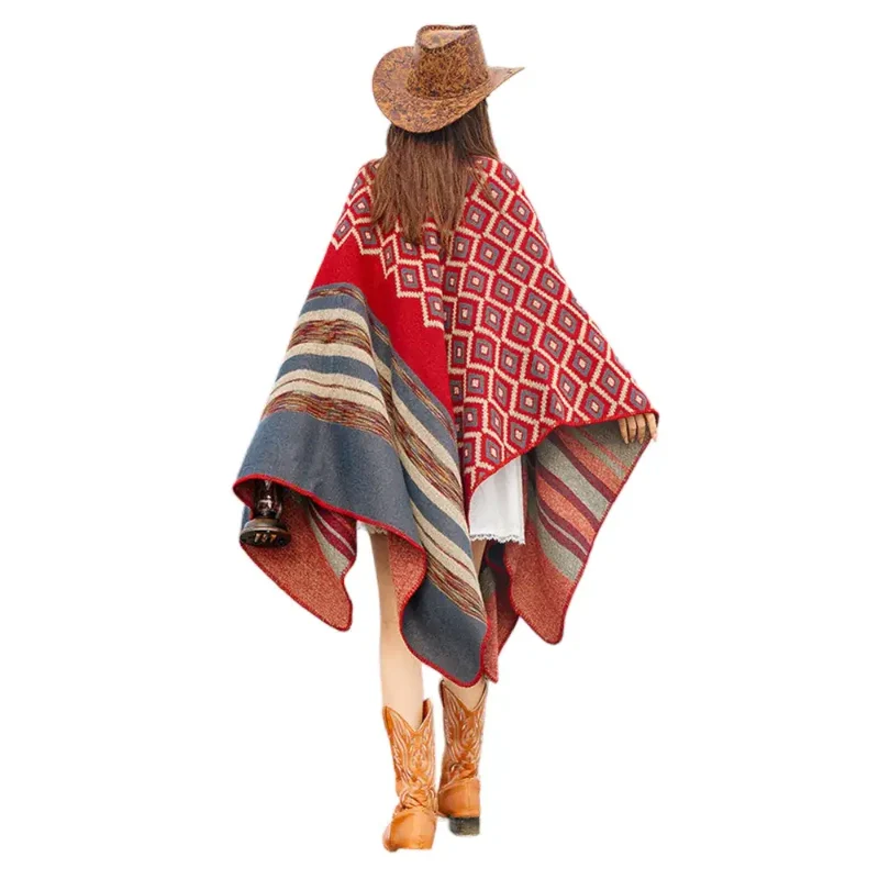 Poncho intérieur femme