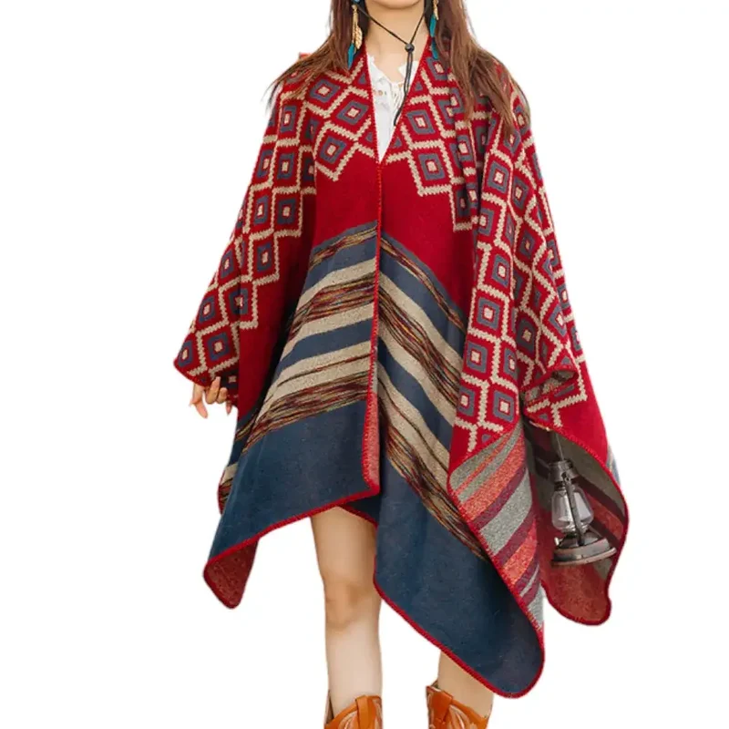 Poncho intérieur femme