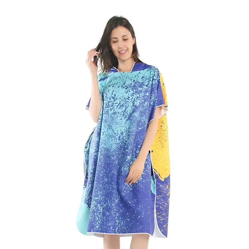 Poncho plage femme