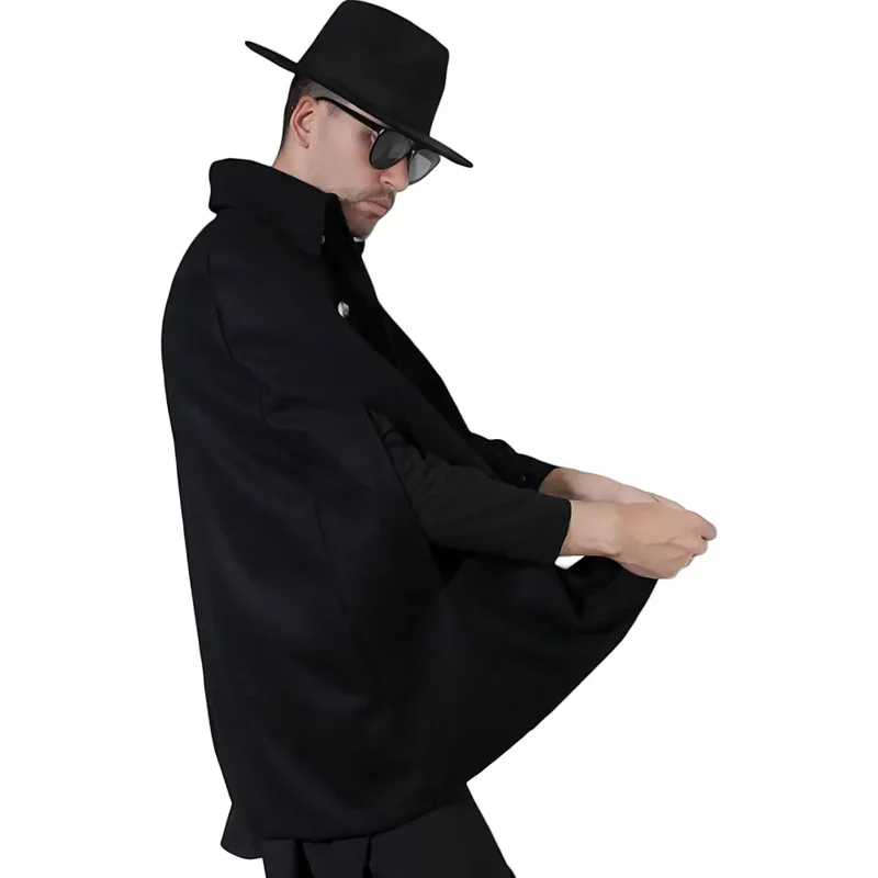 Poncho court homme