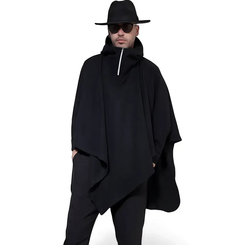 Poncho homme avec capuche