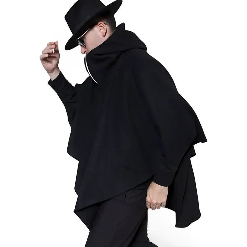 Poncho homme avec capuche