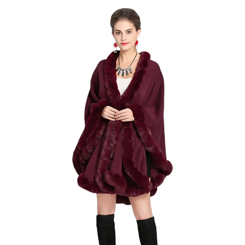 Poncho femme chaud