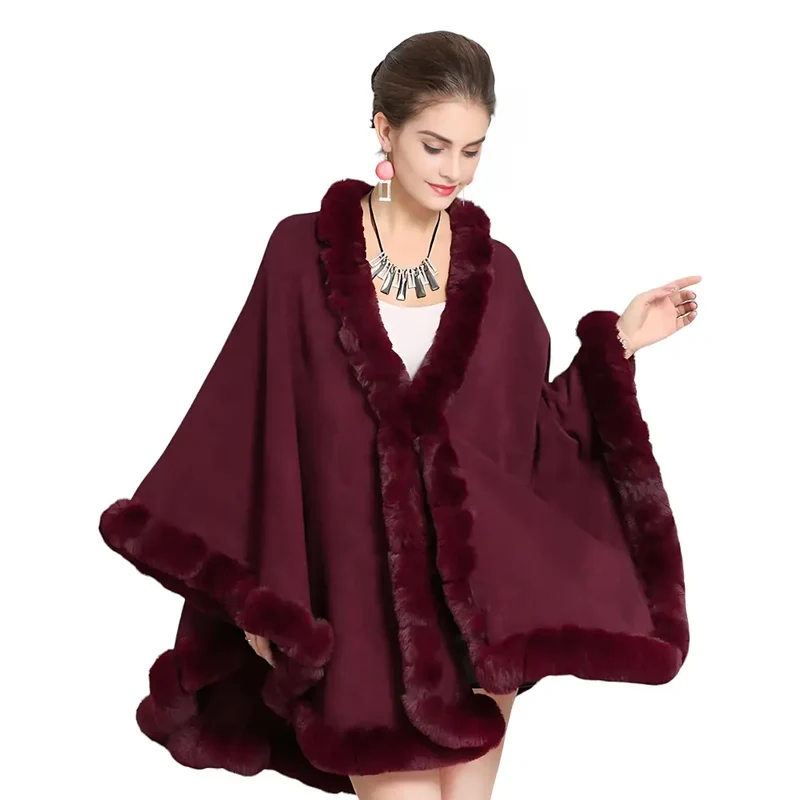 Poncho femme chaud