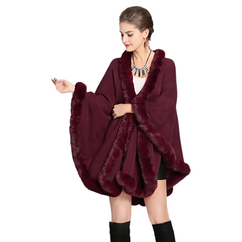 Poncho femme chaud