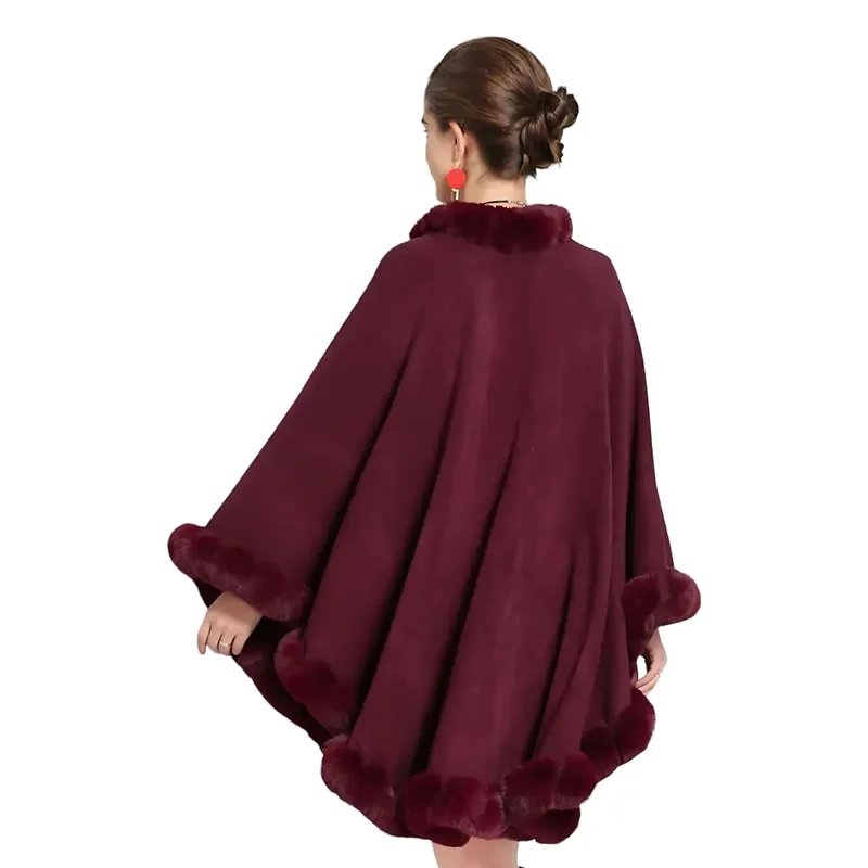 Poncho femme chaud