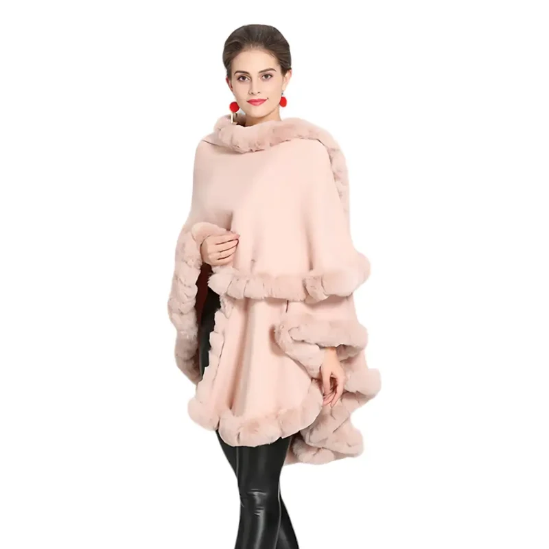 Poncho femme chaud