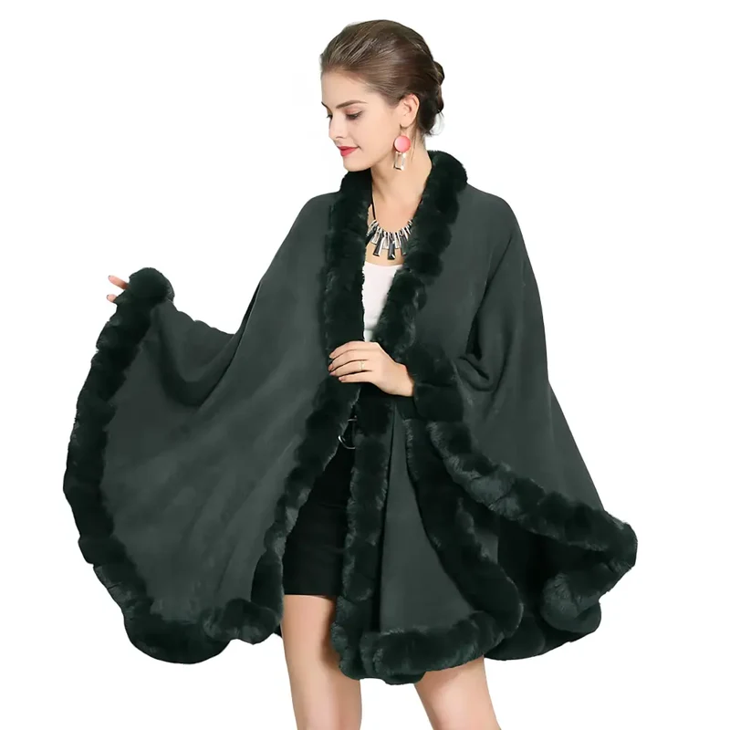 Poncho femme chaud