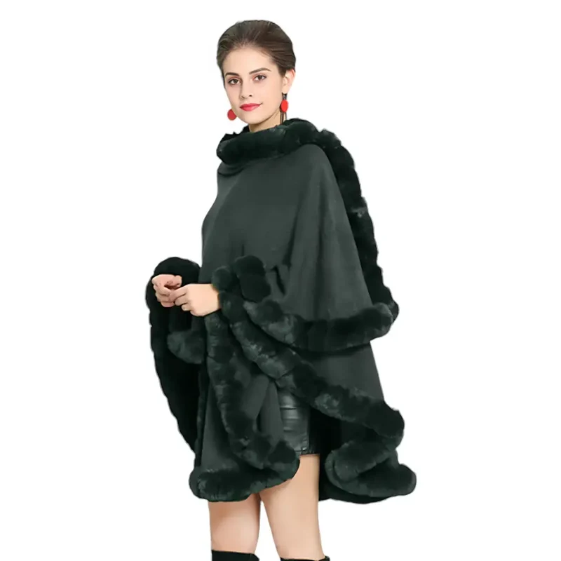 Poncho femme chaud