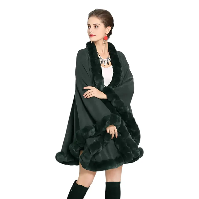 Poncho femme chaud