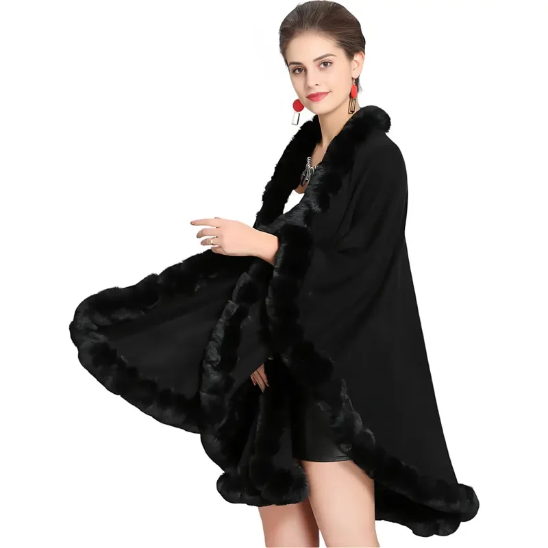 Poncho femme chaud
