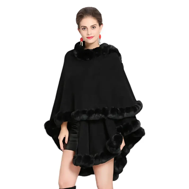 Poncho femme chaud