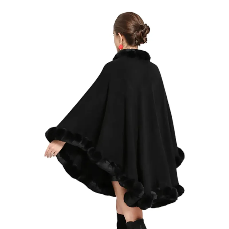 Poncho femme chaud