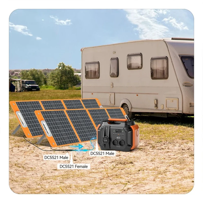 Panneau solaire pliable 18 V 60W-100W chargeur solaire portable avec sortie CC USB-C QC3.0 "FF-Flashfish - TSP18V / SP18V series"