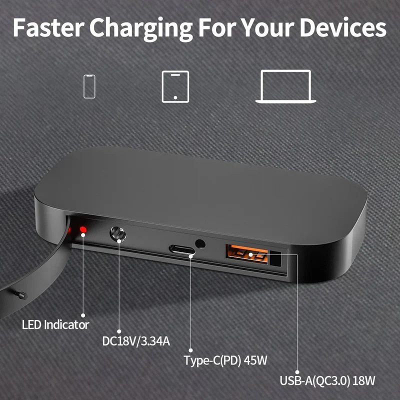Panneau solaire pliable 18 V 60W-100W chargeur solaire portable avec sortie CC USB-C QC3.0 "FF-Flashfish - TSP18V / SP18V series"