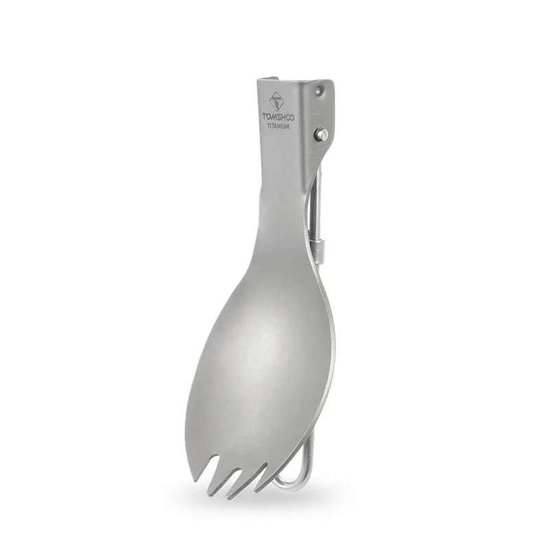 Cuillère-fourchette pliante en titane pour le camping et la randonnée "Tomshoo - Spoon-fork"