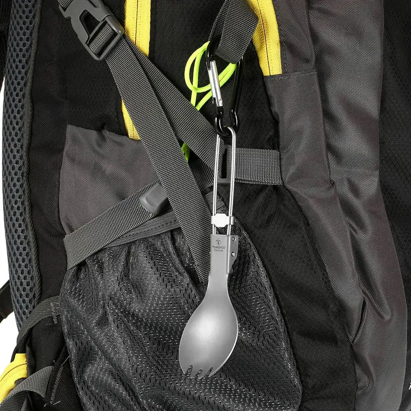 Cuillère-fourchette pliante en titane pour le camping et la randonnée "Tomshoo - Spoon-fork"