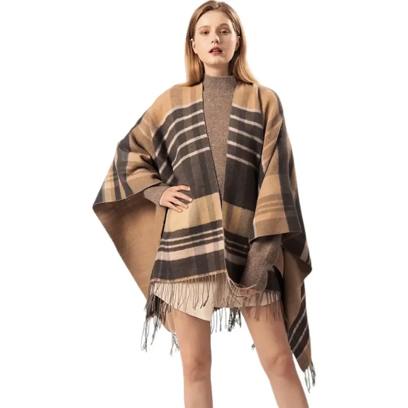 Poncho mexicain femme