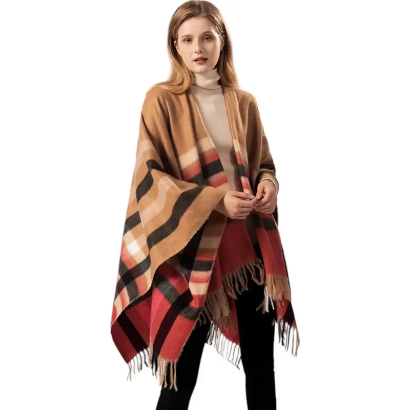Poncho mexicain femme