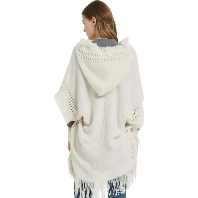 Poncho acrylique femme