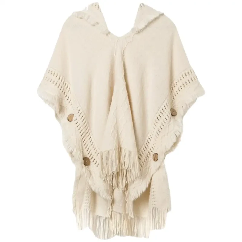 Poncho acrylique femme