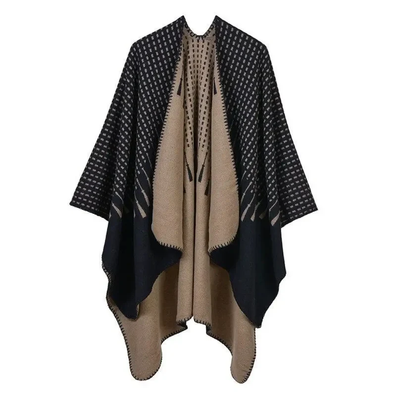 Poncho doux femme