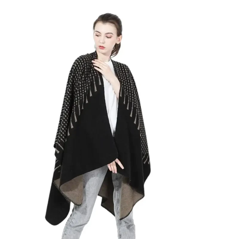 Poncho doux femme