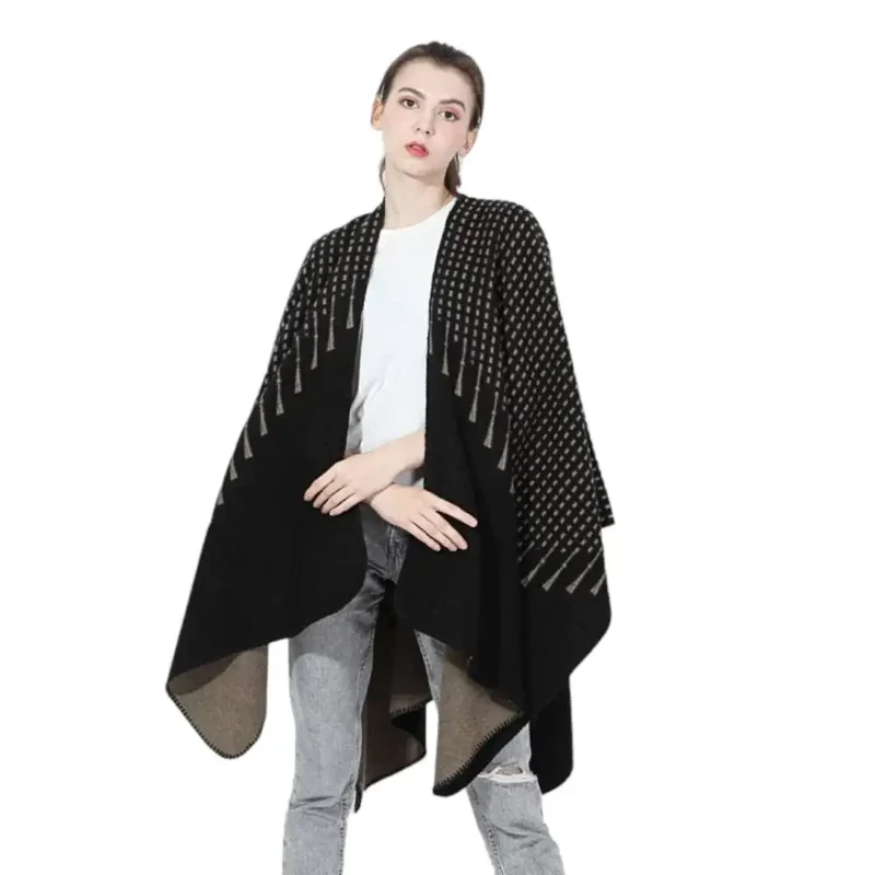 Poncho doux femme