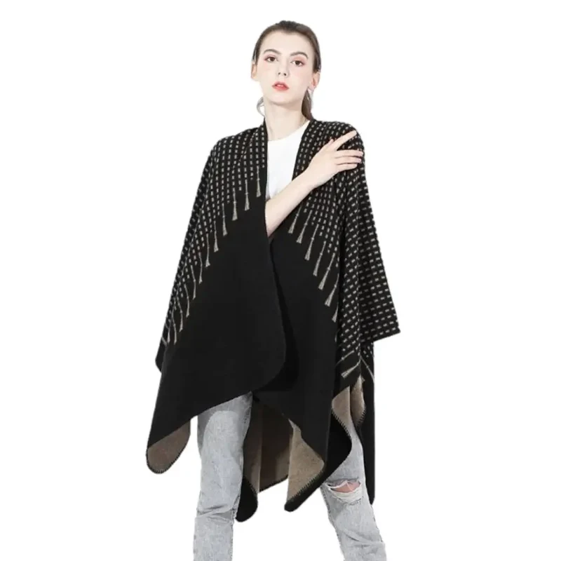 Poncho doux femme