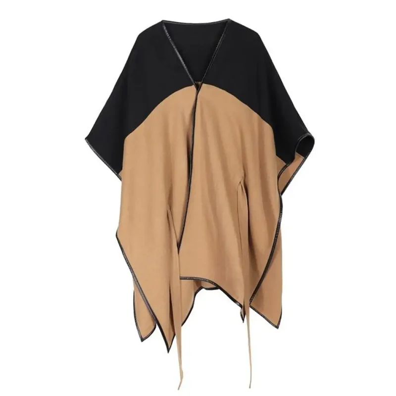 Poncho femme long