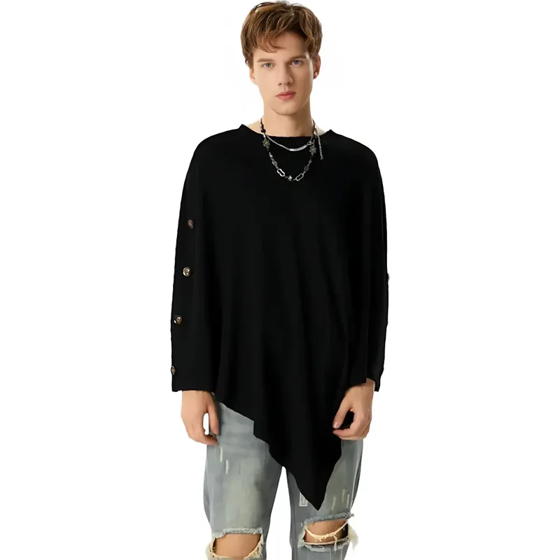 Poncho noir homme