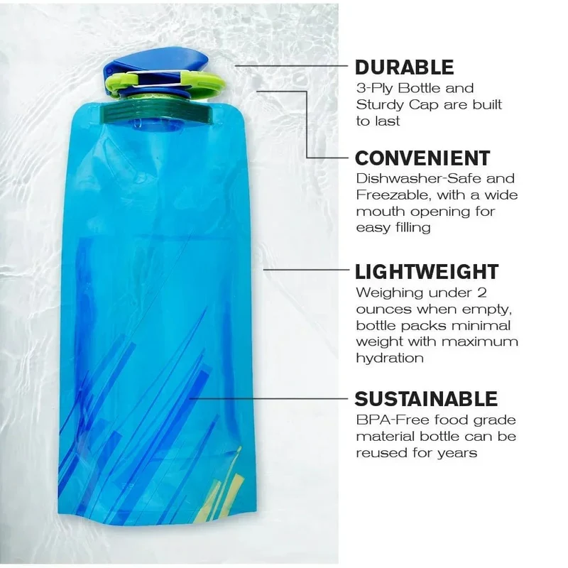Sac d'hydratation pliable ultraléger 700ML "Tamsha Outdoor - Water bag"