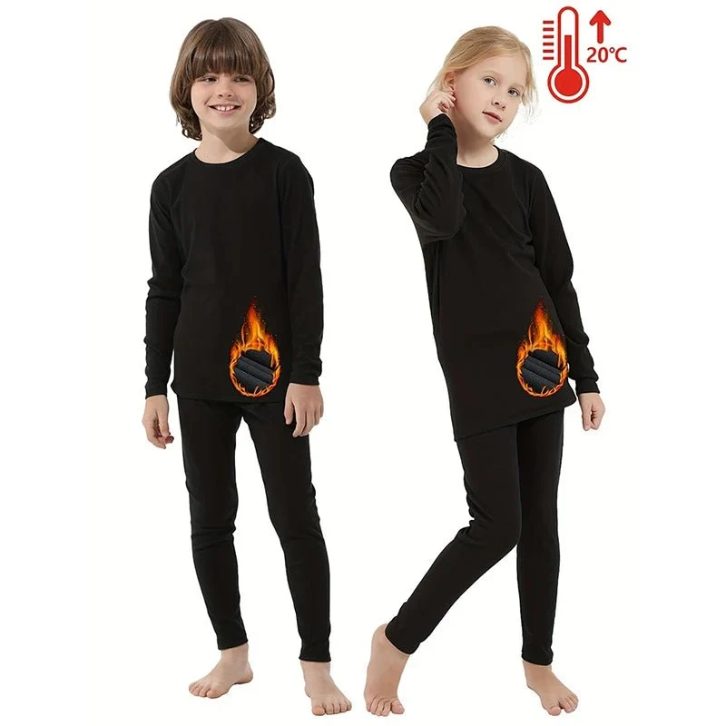 Ensemble de sous-vêtements thermiques pour Enfants avec doublure polaire "HOPLYNN - SD800 Thermal Wear"