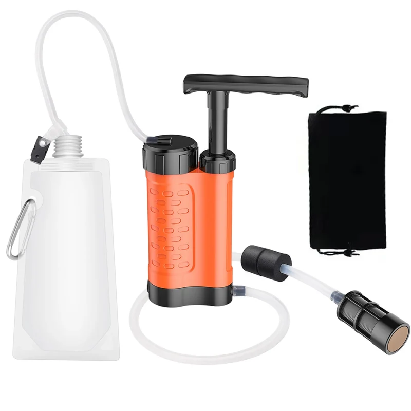 Système de Filtration / purificateur d'eau avec pompe manuelle 0.01 microns 230g "Tomshoo Outdoor - TM240-LS"