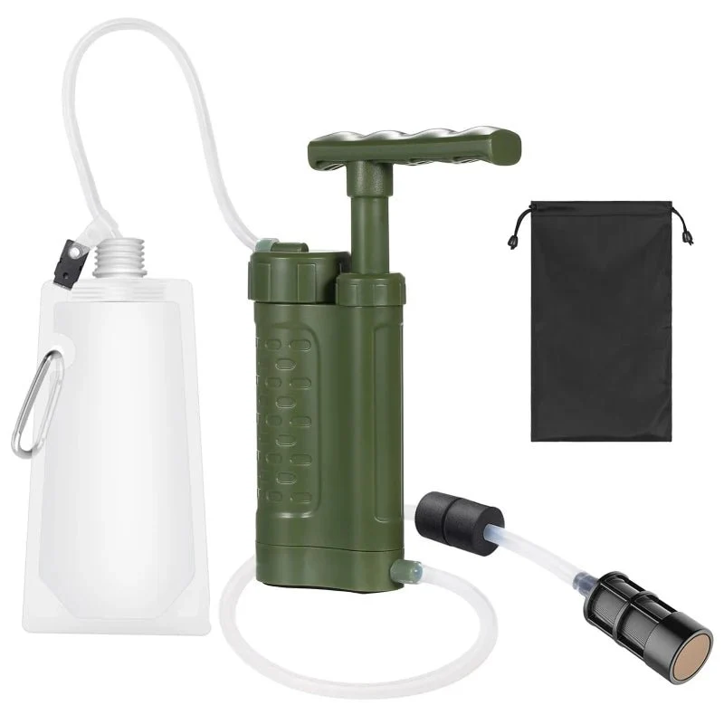Système de Filtration / purificateur d'eau avec pompe manuelle 0.01 microns 230g "Tomshoo Outdoor - TM240-LS"