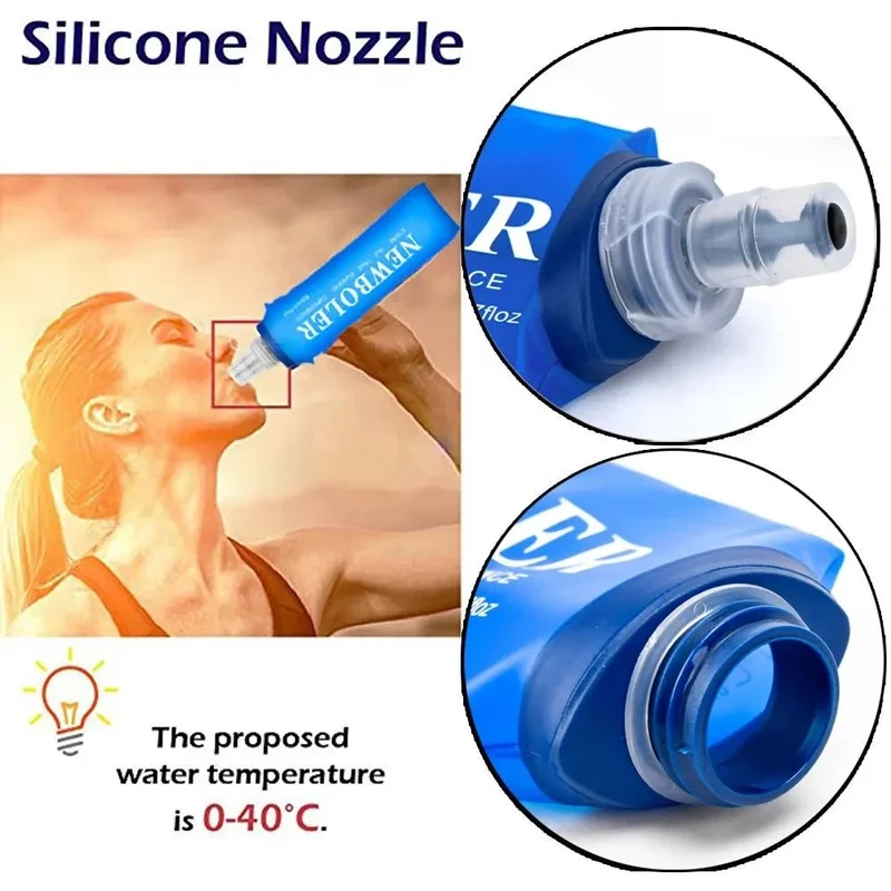 Flasque d'eau pliable souple pour le trekking, trail et running "NEWBOLER - BOT002"