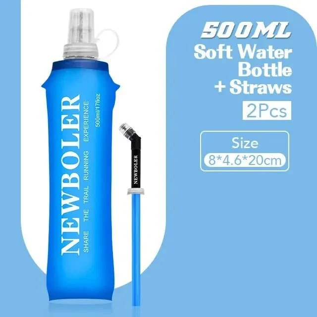 Flasque d'eau pliable souple pour le trekking, trail et running "NEWBOLER - BOT002"