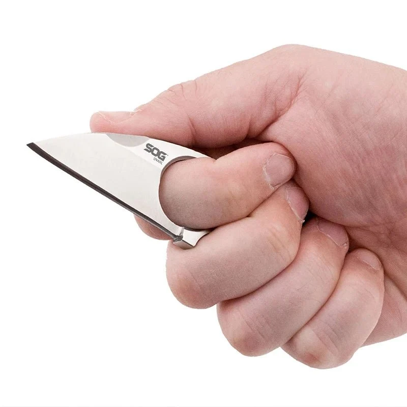 Mini-couteau à lame fixe EDC auto-défense survie avec étui "SOG - SNARL JB01K-CP"