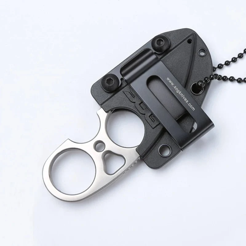 Mini-couteau à lame fixe EDC auto-défense survie avec étui "SOG - SNARL JB01K-CP"