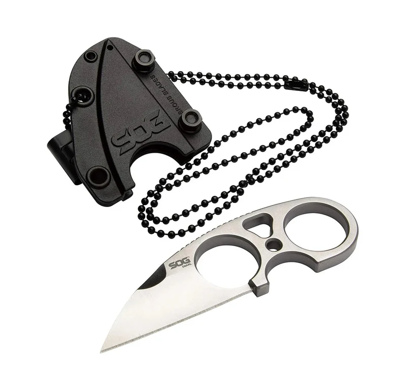 Mini-couteau à lame fixe EDC auto-défense survie avec étui "SOG - SNARL JB01K-CP"