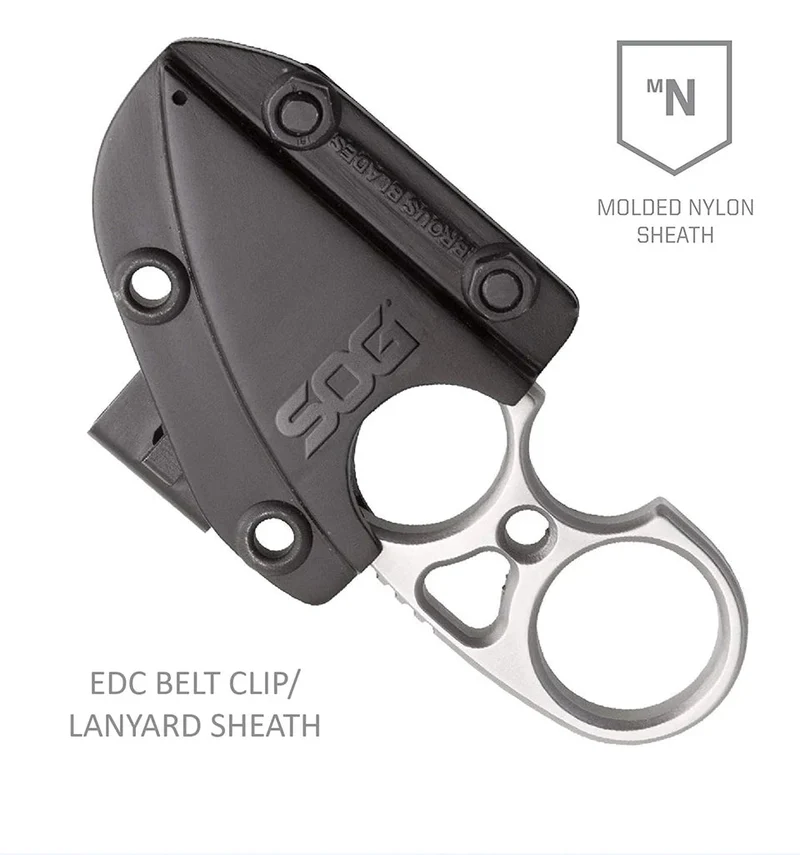 Mini-couteau à lame fixe EDC auto-défense survie avec étui "SOG - SNARL JB01K-CP"