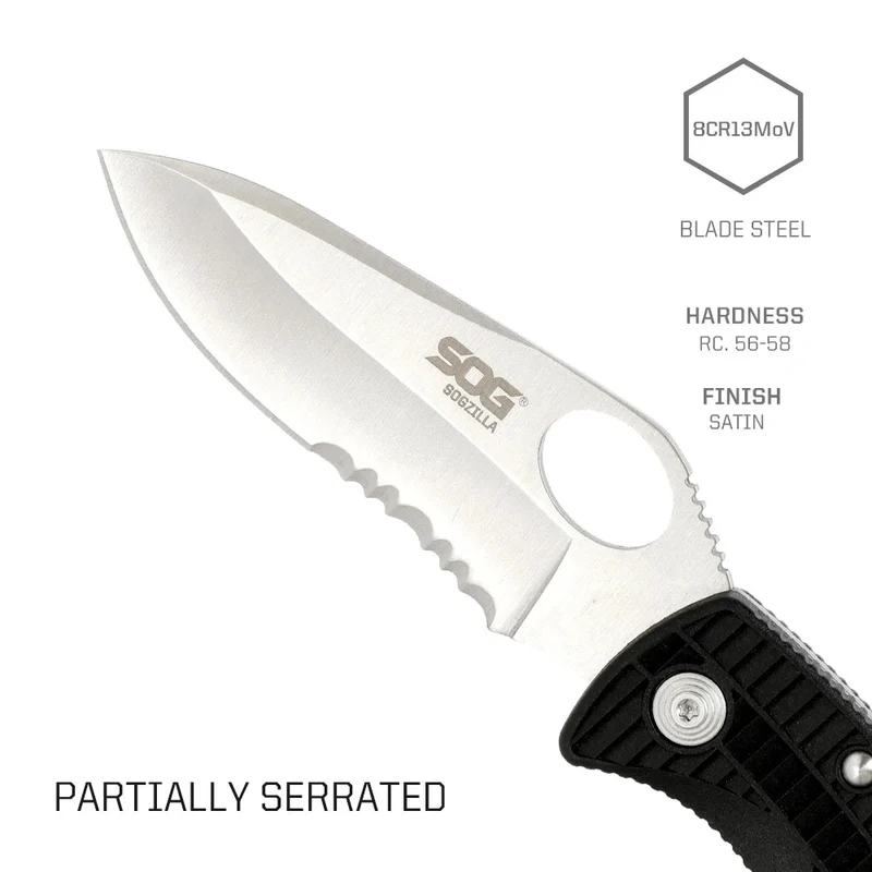 Couteau pliant EDC tactique militaire survie en plein air "SOG - Zilla SP02CP"