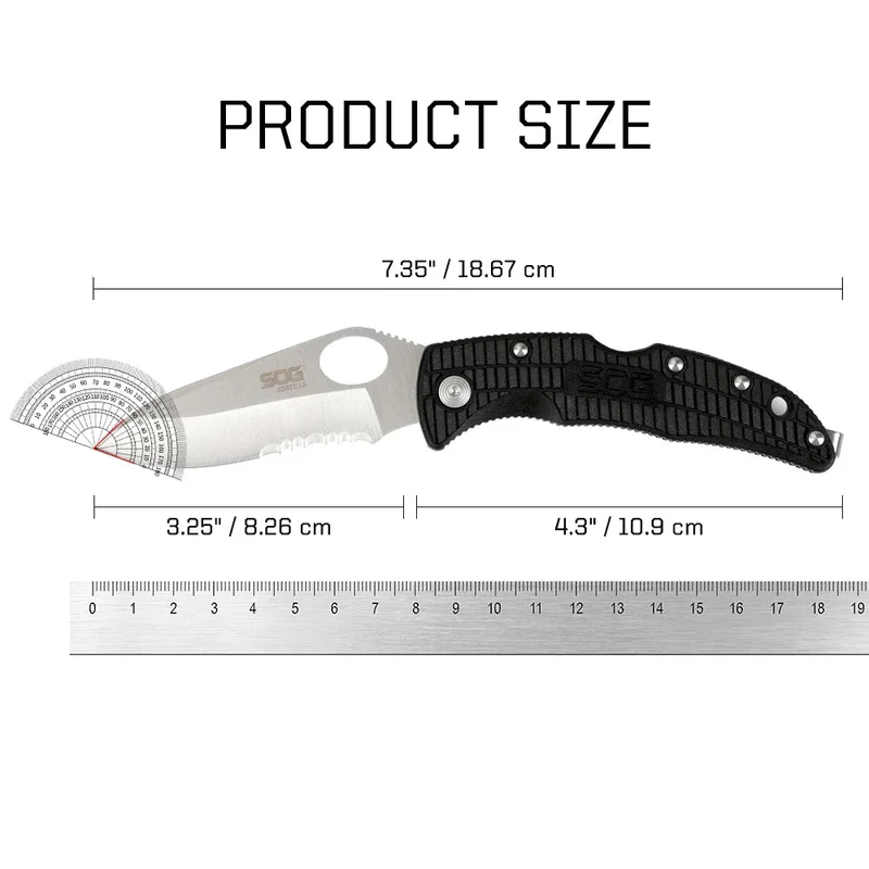 Couteau pliant EDC tactique militaire survie en plein air "SOG - Zilla SP02CP"