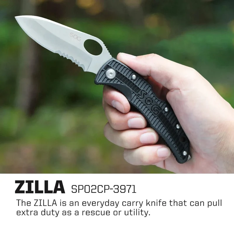Couteau pliant EDC tactique militaire survie en plein air "SOG - Zilla SP02CP"