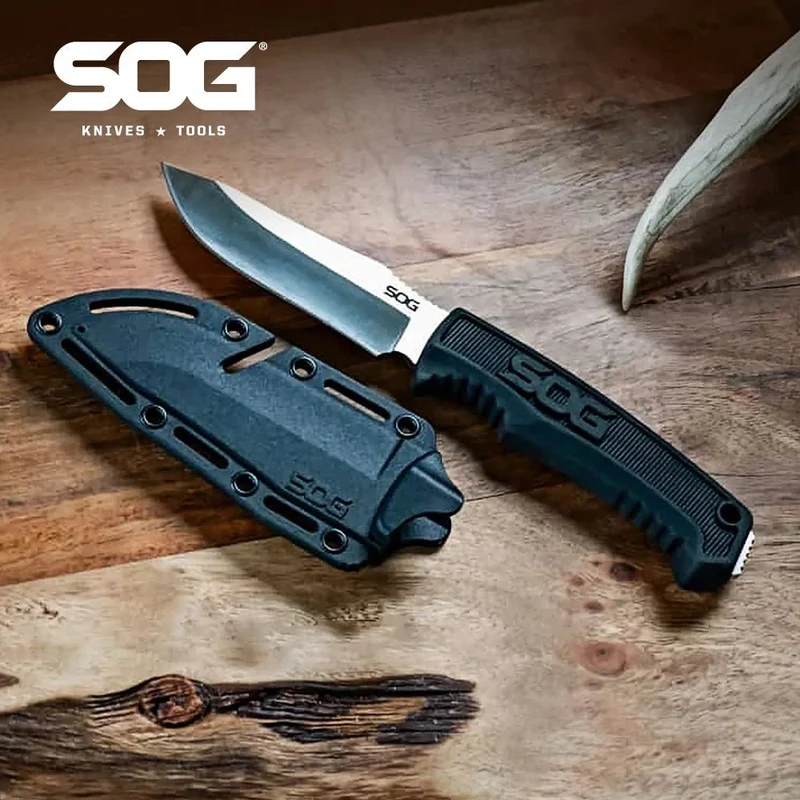 Couteau de bushcraft à lame fixe 7CR17MOV EDC / survie 160g "SOG - FK1001-CP"