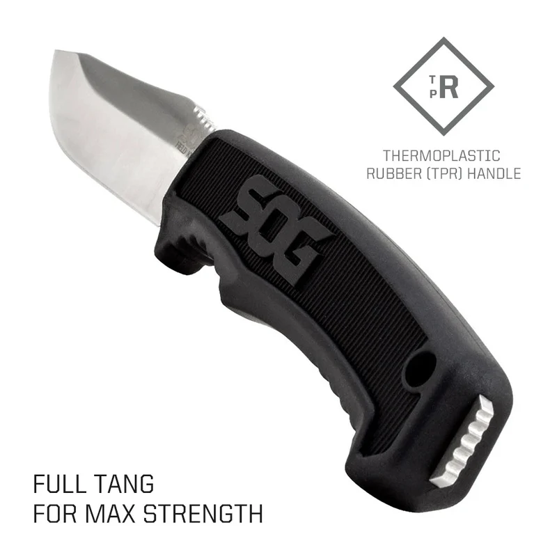 Couteau de bushcraft à lame fixe 7CR17MOV EDC / survie 160g "SOG - FK1001-CP"
