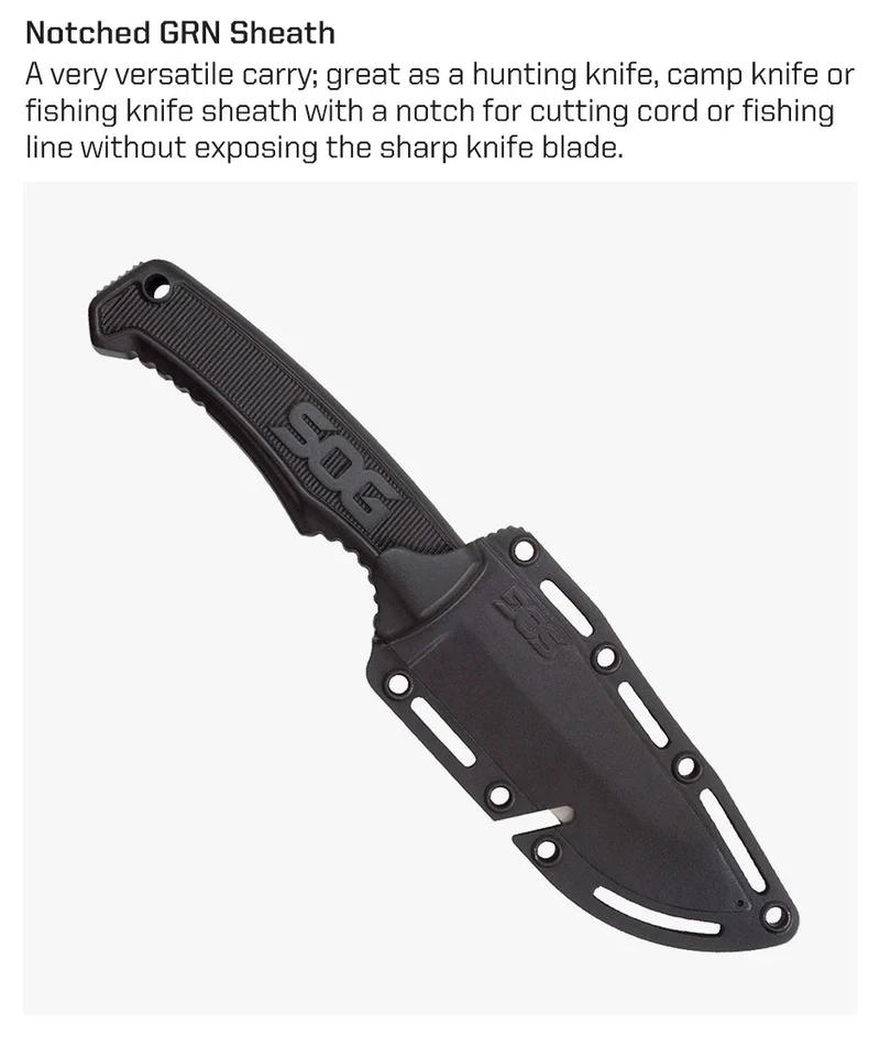 Couteau de bushcraft à lame fixe 7CR17MOV EDC / survie 160g "SOG - FK1001-CP"