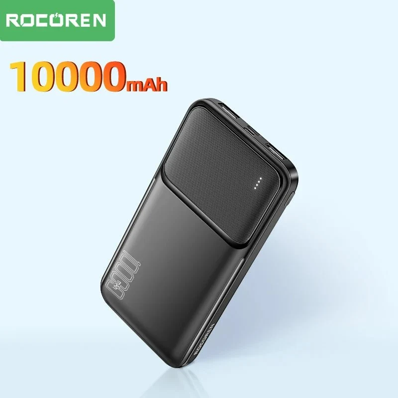 Batterie externe portable / power bank 10000 mAh charge rapide 210g "Rocoren - 10000 series"