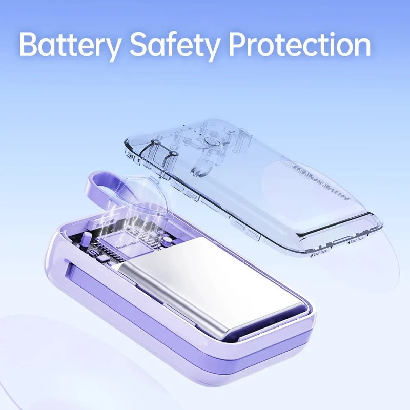 Mini-batterie externe / power bank 10000mAh avec câble Charge rapide 20W "MOVESPEED - Q10Plus"